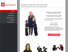 Tablet Screenshot of nohomartialarts.com